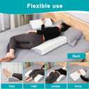 Bed Sore Pillow with Non-Slip Cover & Slope, Bedsore Pressure Relief Pillows, White Bed Sore Prevention Pillow Set, Stay On The Side, Off The Back