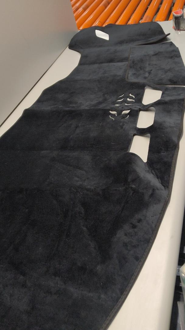 Black Dashboard Cover, Velvet Material, Size 50×22"