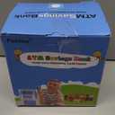 Fishboy ATM Piggy Bank for Kids with Power-Off Memory and Debit Card for Real Money, Onekey Shutdown, Coin Recognition, Target Setting, Bill Feeder, Balance Calculator, Electronic Savings Machine Box (Silver/Purple)