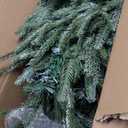 Pre-Lit Snowy Christmas Hinged Tree with Flash Modes and Multi-Color Lights