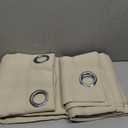 ChrisDowa Grommet Room Darkening Curtains for Bedroom and Living Room - 2 Panels Set Thermal Insulated Blackout Curtains (Beige, 52W x 72L)