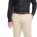 Izod Men's Big and Tall Performance Comfort Long Sleeve Gingham Button Down Shirt (Black)
