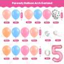 Pink Dog Paw Balloon Arch Garland Kit, Kids 5th Birthday Party Decorations, with Paw Print Balloons and multicolour Balloons for Girls Puppy Themed Birthday Baby Shower Party Decorations