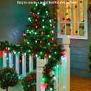 2 Pack C9 LED Christmas String Lights - Each 82ft 100 LED Outdoor String Lights with Timer and 8 Lighting Modes, Plug in Extendable Roofline Lights String for Outside Yard Christmas Holiday Decoration (Red and Green)