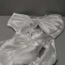 Oeyliz Christmas Tree Topper Bow Large Christmas Bow for Tree Topper 47.5 Inch White Big Bows for Christmas Tree Topper Indoor Home Room Holiday Party Giant Bows Xmas Trees Decoration