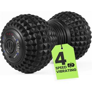 4-Speed Vibrating Peanut Massage Ball for Targeted Muscle Relaxation & Mobility Support | Textured Deep Pressure Roller | Compact & Rechargeable