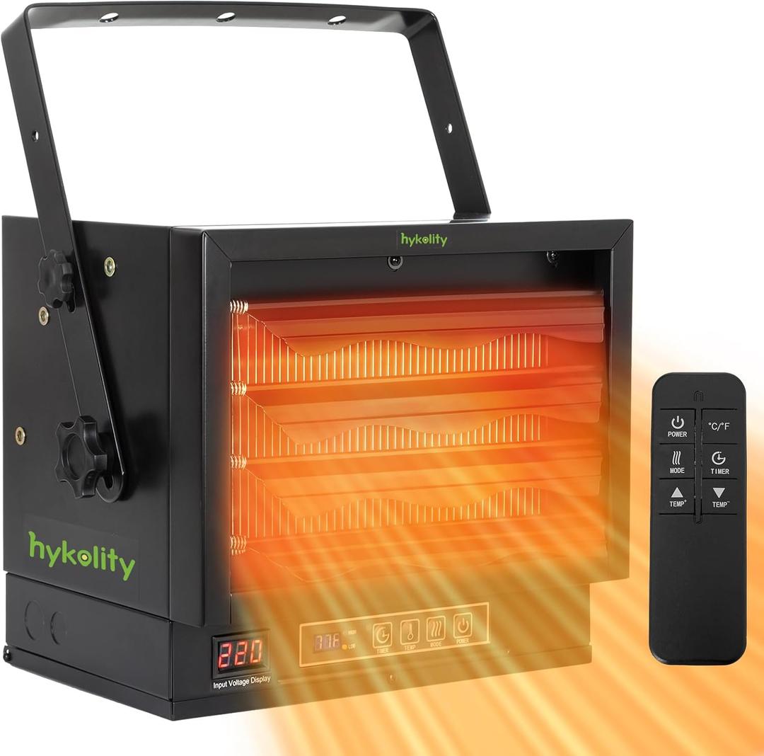 Hykolity 8500W Electric Garage Heater,240V Hardwired Fan-Forced Ceiling Mount Heater, Shop Heater with Built-in Thermostat, Industrial Heater for Garage, Workshop