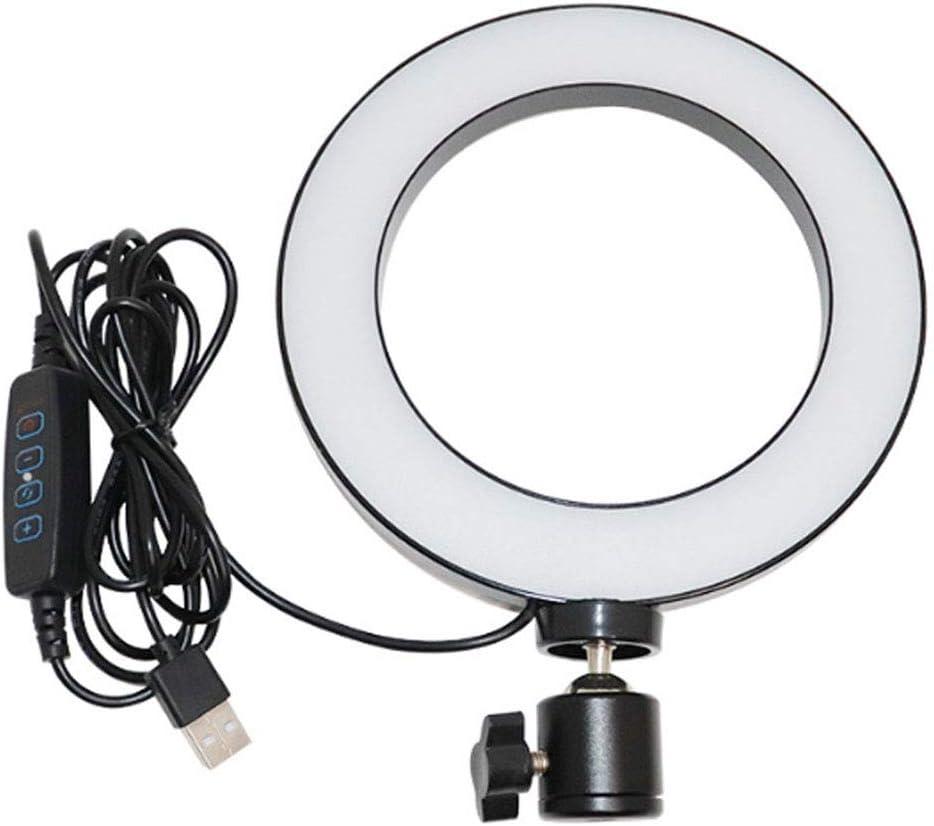 6 Inches LED Selfie Ring Light with Hot Shoe Adapter for Live Stream/Makeup/YouTube Video/Photography, 3 Light Modes