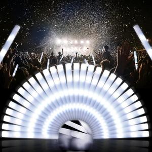 LED Foam Glow Sticks, Bulk Glow Sticks, LED Light Sticks, Flashing Light-Up Sticks for Concerts, Weddings, Raves, Carnivals, Halloween, Birthdays (White-100pcs)