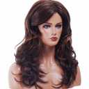 Rugelyss Vintage Wigs Brown Mixed Blonde Wig for Women Lady Layered Synthetic Full Wigs for 60s 70s 80s Cosplay Costume Disco Hair Wig