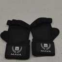 MAVA Open Gym Gloves for Men & Women; Padded Weight Lifting Gloves with Wrist Support for Comfort, Protection; Strong-Grip Fingerless Workout Gloves for Men & Women; Anti-Sweat Gym Accessories (Medium, Black)