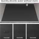 Under Sink Mats-35" x 24" (Cut-to-Fit) Absorbent Shelf Liner for Kitchen&Bathroom Cabinets | Non-Slip, Quick-Dry Cabinet Liner for Under Sink, Vanity & Utility Storage (Grey, 35''x24'')