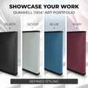 Dunwell 11x14 Art Portfolio Binder with Mounting Paper (Black), Large Portfolio Folder for Artwork Storage, 24 Sleeves Displays 48 Pages, 11 x 14 Presentation Book, Acid-Free Poly