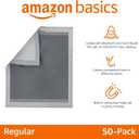 Amazon Basics Carbon Odor-Control Dog and Puppy Pee Pads, 5-Layer Leak-Proof Super Absorbent, Quick-Dry Surface, Potty Training, X-Large (28x34"), 50 Count, Gray