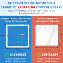 UPGRADE 241969501 Refrigerator Shelf Frame Without Glass Compatible for Frigi.daire 241969501/Frigi.daire Part 241969501 of FFSS2615TS3, FGSS2635TF1, FFSS2615TS0-by MIFLUS