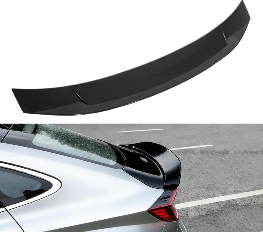 time secret Rear Spoiler Wing Fit for Hyundai Sonata 2020 2021 2022 2023 2024 SE/SEL/Sport/N Line/Limited/Sonata Hybrid, Gloss Black Rear Trunk Spoiler Wing LID