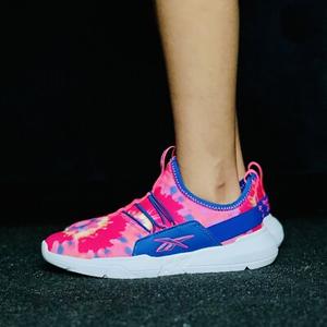 Reebok Loop Kids Slip On Youth Size 1 Girls Sneakers White Pink School Shoe