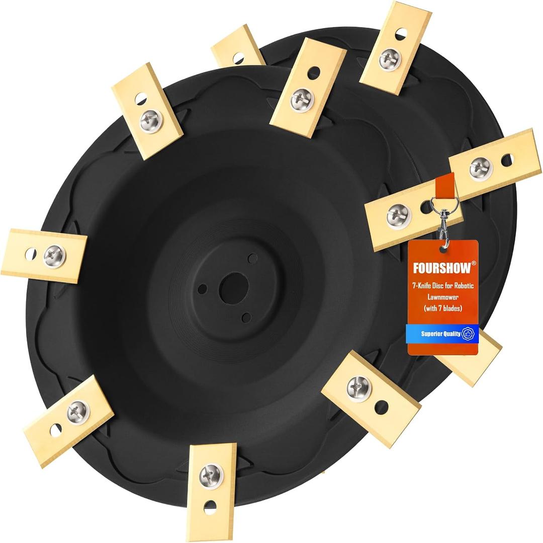 [Upgrade] 2Pcs Blade Discs + 14Pcs Blades Compatible with Mammotion LUBA 1 AWD and LUBA 2 AWD (up to Model Year 2024), Robotic Lawn Mower Blade Disc