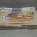 bella 12" x 22" Electric Griddle with Warming Tray, EverGood Ceramic Nonstick Coating & Removable Temperature Probe, Dishwasher-Safe Drip Tray & Cool Touch Handles, 1500 Watt, Oatmilk