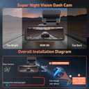 Car Camera - Dash Cam Front and Rear, 4K Dash Camera for Cars Built-in 5.8G WiFi GPS ADAS Dashcam,3.2" IPS Screen Dash Cam with Free 32GB Card,G-Sensor,Loop Recording,WDR,Night Vision Dashboard Camera