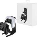 ASIEIT 2Packs Controller Holder, 2 Tier Universal Aluminum Display Stand for Desk Game Enthusiasts Gift Stand Compatible with Series XS, Elite 2, PS5, PS3, Switch Pro and Almost All Controller, Black