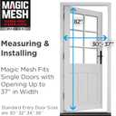 Magic Mesh Deluxe, Black | Magnetic Screen Door, Heavy Duty, Magnetic Closure, Door Net, Patio Screen, Sliding Door Screen, Bug Screen for Doorways, Kid & Pet Friendly | Size 39" x 83" (Pack of 1)
