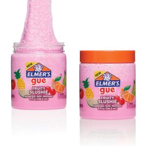 Elmer's Gue Pre Made Slime, Fruity Slushie Crunchy Slime, Scented, 2 Count