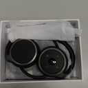 Small Bluetooth Headphones Wrap Around Head - Sports Wireless Headset with Built in Microphone and Crystal-Clear Sound, Foldable and Carried in The Purse, and 12-Hour Battery Life, Black