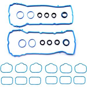 Silicone 3.6L V6 Valve Cover Gasket Set 5184596AE Intake Manifold Gasket MS97204 Fuel Injection Gasket Replacement for Chrysler 200 300,Dodge Challenger Charger Journey,Jeep Wrangler Cherokee VS50805R