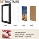 5x7 Wall Hanging Picture Frames Collage with 2 Opening Black Frames 2 Pack