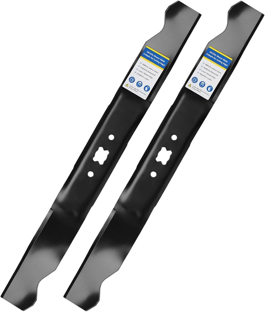 GICOOL 21 Inch Mulching Blade for MTD Troy-Bilt Cub Cadet Craftsman Lawn Mowers, Fits TB110 TB230 TB240 TB210, Replaces 942-0741A 742-0741A 742-04100 942-0741 CMXGZAM100067, 2 Pack