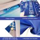 KatchOn Happy Retirement Banner Blue - Extra Large, 72x44 Inch | Blue Retirement Party Decorations