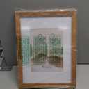 Fun Memories 9x12 Picture Frame, USA-Sourced Teak Wood Photo Frames with HD Tempered Glass, Rustic Wooden 9x12 Frame with Mat for 6x8, Minimalist 9 x 12 Wood Frames for Wall & Tabletop Display