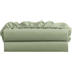FreshCulture Twin Fitted Sheet 2 Pack - Hotel Quality - Ultra Soft & Breathable - Brushed Microfiber - Deep Pocket - Cooling Fitted Sheets - Sage Green