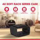 SKB Cases 4U Soft Rack Case for Wireless Microphone Systems with Steel Rails, Heavy Duty Zippers, Outer Pocket and Shoulder Straps, Black