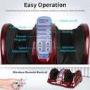Foot Massager with Heat, Shiatsu Foot Massager for Circulation and Pain Relief and Heat Therapy, Ankle, Calves and Feet Massage with Deep Kneading Rolling, Gifts for Women Men Mother Father (RED)