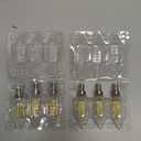 LED Candelabra Light Bulbs 40 watt Equivalent, E12 LED Bulb Non-Dimmable Chandelier Light Bulb, 5000K Daylight B10 LED Candle Bulb, 90+CRI, 400LM, Cear Glass, 6 Pack