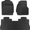 Floor mats for F250 F350 F450 Crew Cab 2017-2025 with Fold Flat Storage, Floor Liners for Ford Super Duty, 1st & 2nd Row