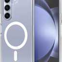 for Samsung Galaxy Z Fold 6 Clear Case Magnetic Compatible with MagSafe, Z Fold 6 Slim Fit Crystal Clear Transparent Skin Cover Anti-Yellowing Anti-Slip (Clear)