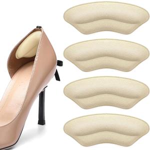 4PCS Self-Adhesive Heel Grips- Non-Slip Cushion Inserts to Prevent BlistersHeel Pads for Shoes,