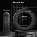 Cooryda 60/70-6.5 Scooter Tire, 10x2.50 Solid Scooter Tire 10 inch Electric Rubber Tubeless Scooter Wheels for Ninebot G30 Max/G30D 10x2.5 Front or Rear Replacement Solid Tires 2pc Red
