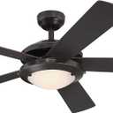 Westinghouse 7307200 Comet, Transitional Dimmable LED Ceiling Fan with Light, 52 Inch, Espresso Finish, Frosted Glass