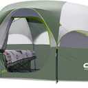 CAMPROS CP Tent 8 Person Camping Tents, Weather Resistant Family Tent, 5 Large Mesh Windows, Double Layer, Divided Curtain for Separated Room, Portable with Carry Bag