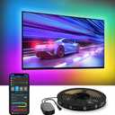 Govee TV LED Backlight,RGBIC Smart LED Strip Lights for 70-80 inch TVs, Bluetooth and Wi-Fi Control, Works with Alexa & Google Assistant, Music Sync, 99+ Scene Modes, Adapter