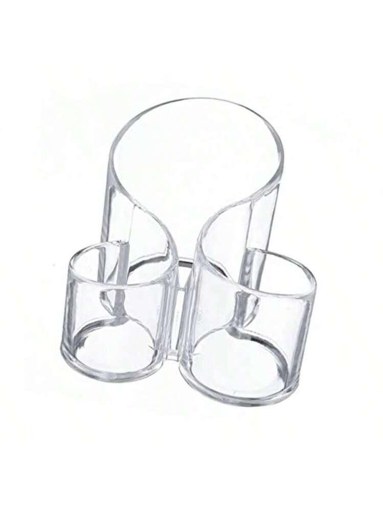 Black Makeup Brush Holder | New Elegant Design Acrylic Makeup Organizers | 3 Compartment Organizer Make Up Brush Holder Organizer & Cosmetic Storage for Lipstick, Eyeshadow Brush makeup pallette