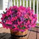 Artificial Bougainvillea Flowers for Outdoors Spring Plants Decor, 4 Bundles Faux Flowers for Outdoor Planters Silk UV Resistant Realistic for Outside for Porch Patio Window Planter Garden Home