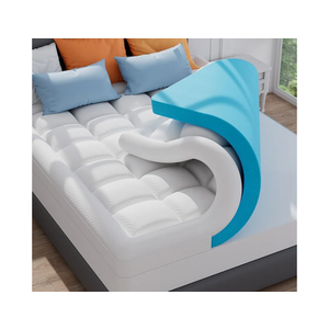 ELEMUSE Queen Size Dual Layer 3 Inch Memory Foam Mattress Topper, 2 Inch Cooling Gel Memory Foam and 1 Inch Thick Soft Pillow Top Mattress Pad Cover for Back Pain Relief, Bed Topper for Side Sleep