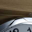 Geevon 10 Inch Atomic Wall Clock - Self-Setting Analog Clock with Automatic Time Sync - Battery Operated for Home Office School - Silver Frame