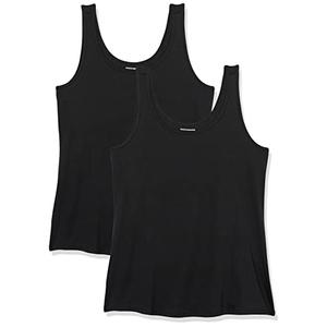 Amazon Essentials Women's Plus Size Tank Top, Pack of 1, Black, M
