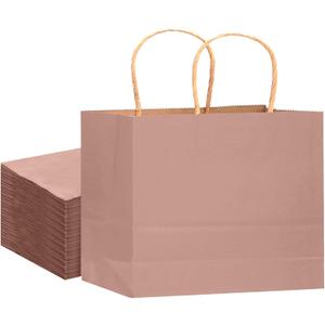 qiqee 13"x4.5"x10" Large Gift Bag with Handles Bulk 32PCS Gift Paper Bags Salmon Bags Multiple Uses (Wide Large)
